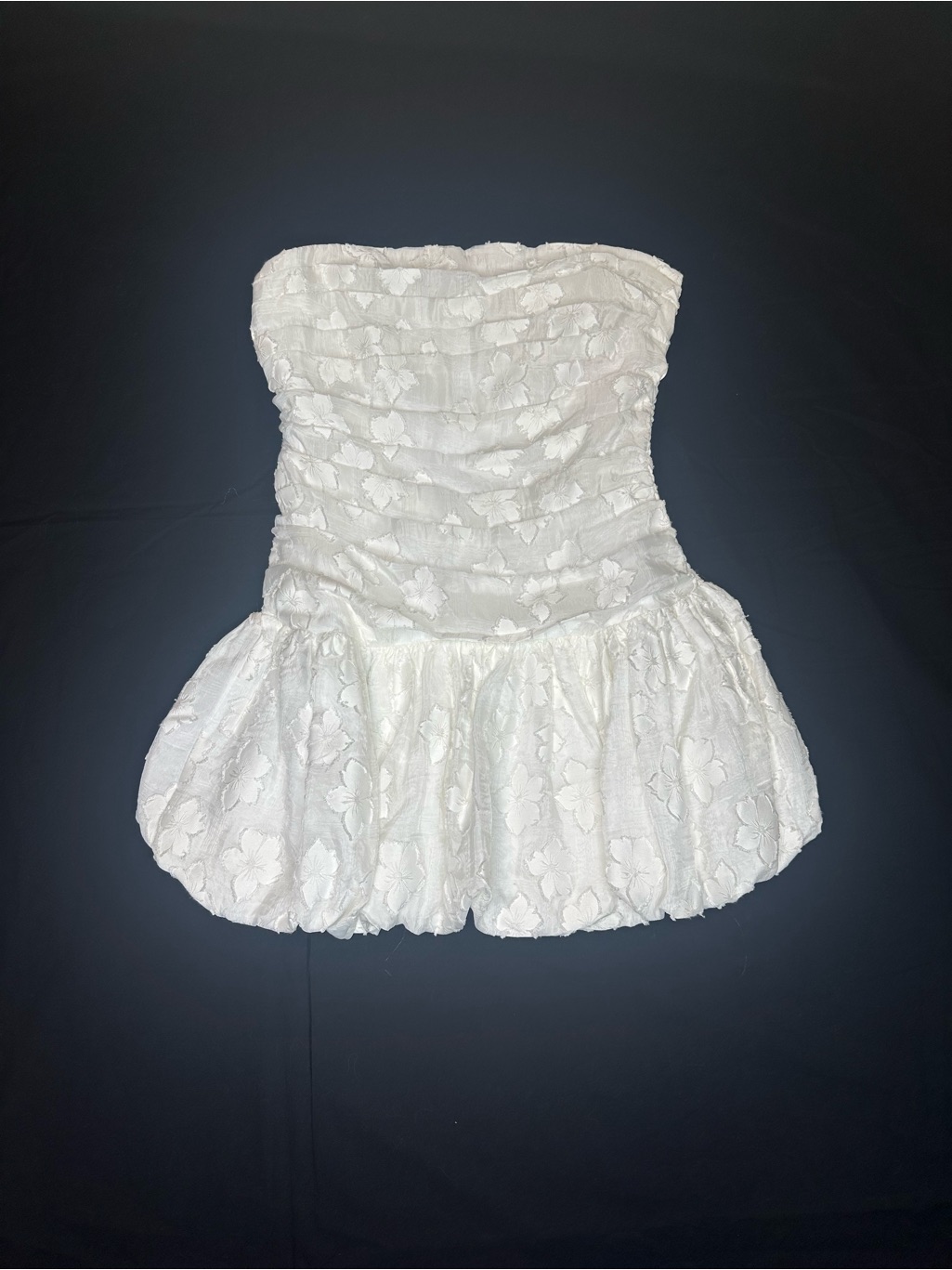 Nwt Amanda Uprichard Rendezvous White Bubble Strapless Flirty Mini Dress Medium